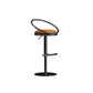 Industrial Style Adjustable Bar Stool Low Back Counter Bar Stool for Home Orange 1 Piece Clearhalo 'Bar Furniture' 'Bar Stools' 'bar_stools' 'furn' 'furn_bar_stools' 'Furniture' 'Kitchen & Dining Furniture' 6961633