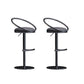 Industrial Style Adjustable Bar Stool Low Back Counter Bar Stool for Home Dark Gray 2 Piece Set Clearhalo 'Bar Furniture' 'Bar Stools' 'bar_stools' 'furn' 'furn_bar_stools' 'Furniture' 'Kitchen & Dining Furniture' 6961641