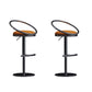 Industrial Style Adjustable Bar Stool Low Back Counter Bar Stool for Home Orange 2 Piece Set Clearhalo 'Bar Furniture' 'Bar Stools' 'bar_stools' 'furn' 'furn_bar_stools' 'Furniture' 'Kitchen & Dining Furniture' 6961643