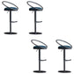 Industrial Style Adjustable Bar Stool Low Back Counter Bar Stool for Home Peacock Blue 4 Piece Set Clearhalo 'Bar Furniture' 'Bar Stools' 'bar_stools' 'furn' 'furn_bar_stools' 'Furniture' 'Kitchen & Dining Furniture' 6961646