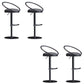 Industrial Style Adjustable Bar Stool Low Back Counter Bar Stool for Home Dark Gray 4 Piece Set Clearhalo 'Bar Furniture' 'Bar Stools' 'bar_stools' 'furn' 'furn_bar_stools' 'Furniture' 'Kitchen & Dining Furniture' 6961647