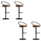 Industrial Style Adjustable Bar Stool Low Back Counter Bar Stool for Home Orange 4 Piece Set Clearhalo 'Bar Furniture' 'Bar Stools' 'bar_stools' 'furn' 'furn_bar_stools' 'Furniture' 'Kitchen & Dining Furniture' 6961648