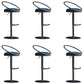 Industrial Style Adjustable Bar Stool Low Back Counter Bar Stool for Home Peacock Blue 6 Piece Set Clearhalo 'Bar Furniture' 'Bar Stools' 'bar_stools' 'furn' 'furn_bar_stools' 'Furniture' 'Kitchen & Dining Furniture' 6961651