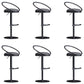 Industrial Style Adjustable Bar Stool Low Back Counter Bar Stool for Home Dark Gray 6 Piece Set Clearhalo 'Bar Furniture' 'Bar Stools' 'bar_stools' 'furn' 'furn_bar_stools' 'Furniture' 'Kitchen & Dining Furniture' 6961652
