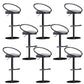 Industrial Style Adjustable Bar Stool Low Back Counter Bar Stool for Home Light Gray 8 Piece Set Clearhalo 'Bar Furniture' 'Bar Stools' 'bar_stools' 'furn' 'furn_bar_stools' 'Furniture' 'Kitchen & Dining Furniture' 6961660