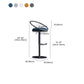 Industrial Style Adjustable Bar Stool Low Back Counter Bar Stool for Home Clearhalo 'Bar Furniture' 'Bar Stools' 'bar_stools' 'furn' 'furn_bar_stools' 'Furniture' 'Kitchen & Dining Furniture' 6961661