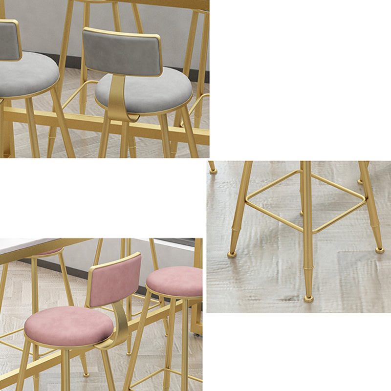 Sgabelli da bar in metallo bassa schiena sgabelli da bar a bracciale con poggiapiedi