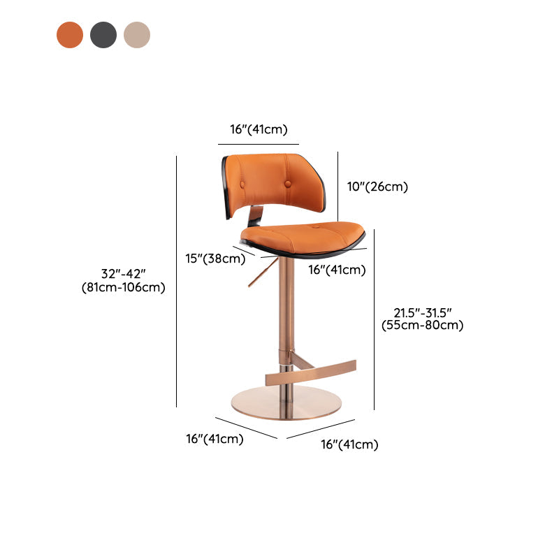 Sgabello da bar per bar con baia da barra rotable industriale per casa