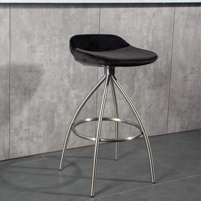 Hedendaagse stijl Faux Leather Bar Stool Low Back Teller Bar Stool voor thuis