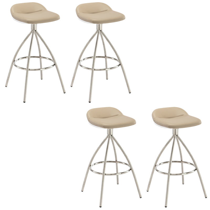 Hedendaagse stijl Faux Leather Bar Stool Low Back Teller Bar Stool voor thuis