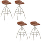 Hedendaagse stijl Faux Leather Bar Stool Low Back Teller Bar Stool voor thuis