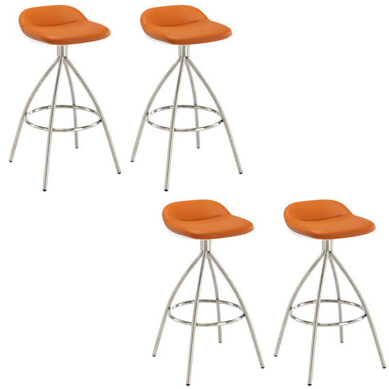 Hedendaagse stijl Faux Leather Bar Stool Low Back Teller Bar Stool voor thuis