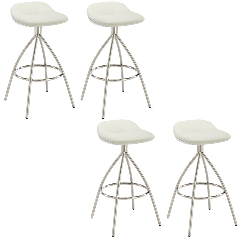 Hedendaagse stijl Faux Leather Bar Stool Low Back Teller Bar Stool voor thuis
