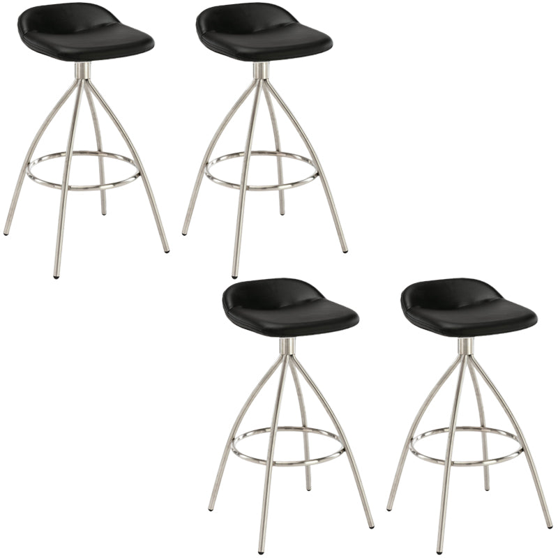 Hedendaagse stijl Faux Leather Bar Stool Low Back Teller Bar Stool voor thuis