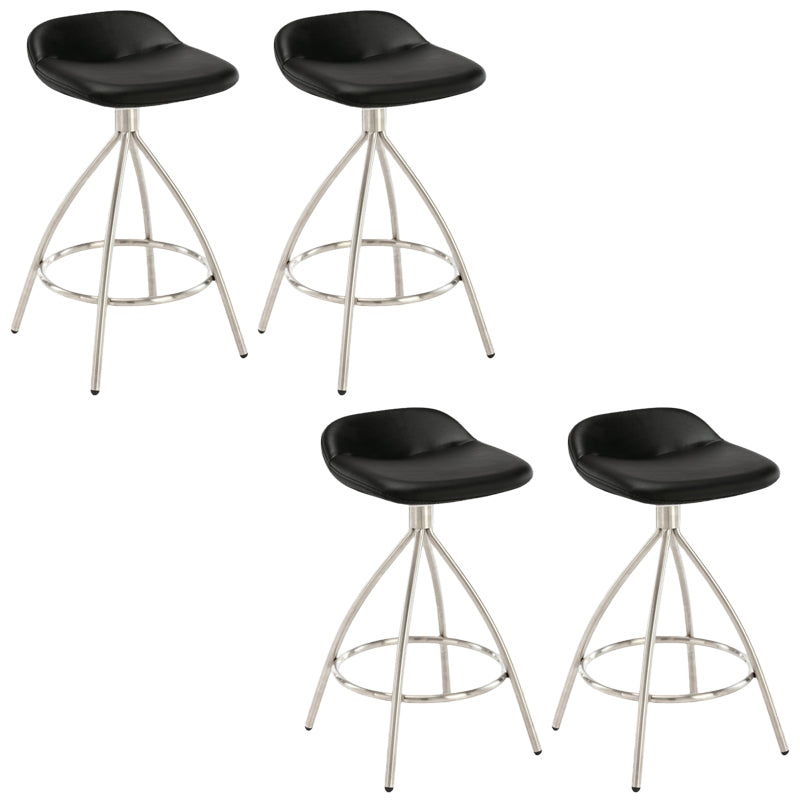 Hedendaagse stijl Faux Leather Bar Stool Low Back Teller Bar Stool voor thuis