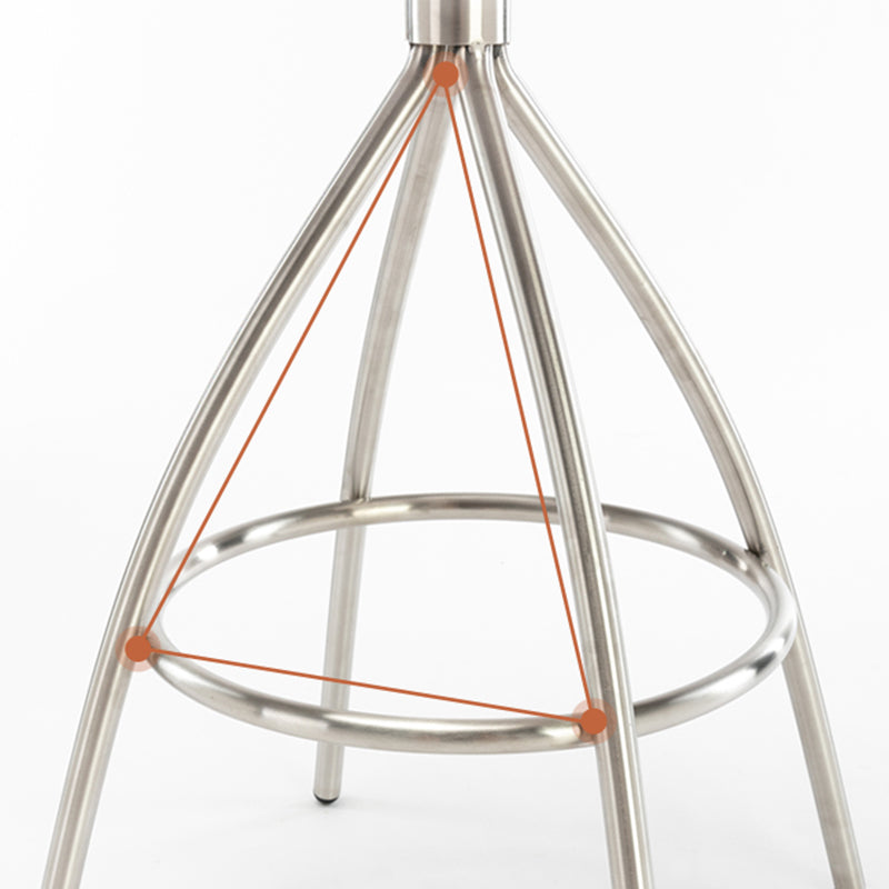 Hedendaagse stijl Faux Leather Bar Stool Low Back Teller Bar Stool voor thuis