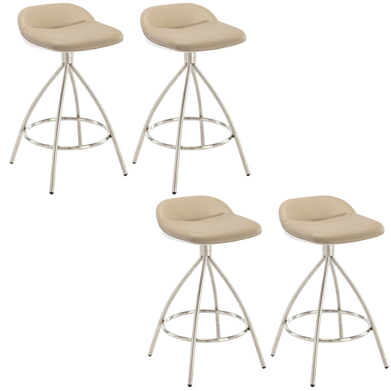 Hedendaagse stijl Faux Leather Bar Stool Low Back Teller Bar Stool voor thuis
