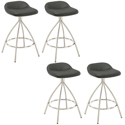 Hedendaagse stijl Faux Leather Bar Stool Low Back Teller Bar Stool voor thuis