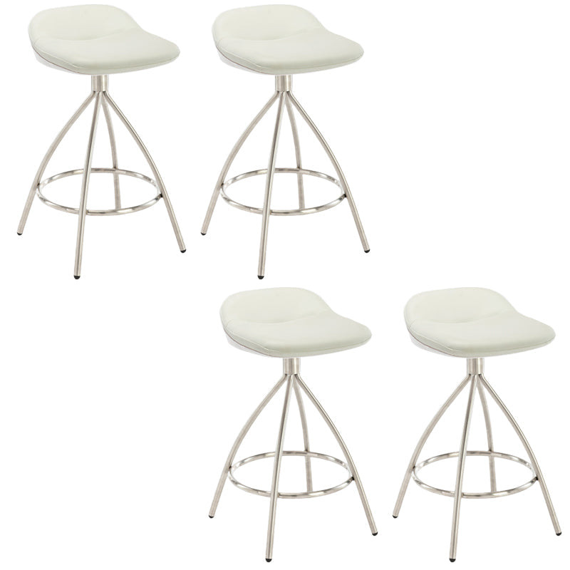 Hedendaagse stijl Faux Leather Bar Stool Low Back Teller Bar Stool voor thuis