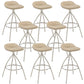 Hedendaagse stijl Faux Leather Bar Stool Low Back Teller Bar Stool voor thuis