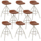 Hedendaagse stijl Faux Leather Bar Stool Low Back Teller Bar Stool voor thuis