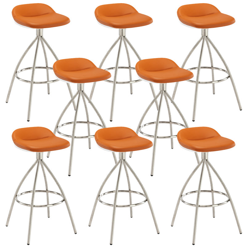 Hedendaagse stijl Faux Leather Bar Stool Low Back Teller Bar Stool voor thuis