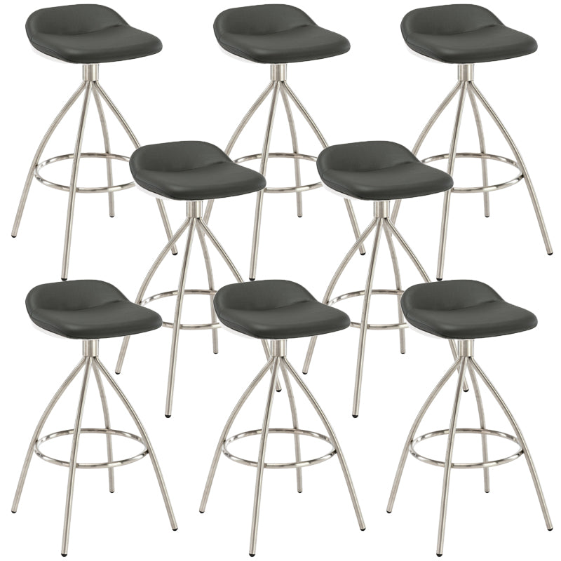 Hedendaagse stijl Faux Leather Bar Stool Low Back Teller Bar Stool voor thuis