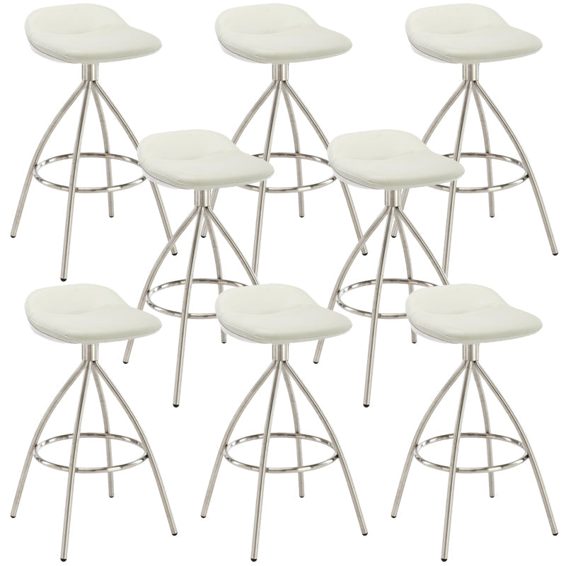 Hedendaagse stijl Faux Leather Bar Stool Low Back Teller Bar Stool voor thuis