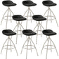 Hedendaagse stijl Faux Leather Bar Stool Low Back Teller Bar Stool voor thuis