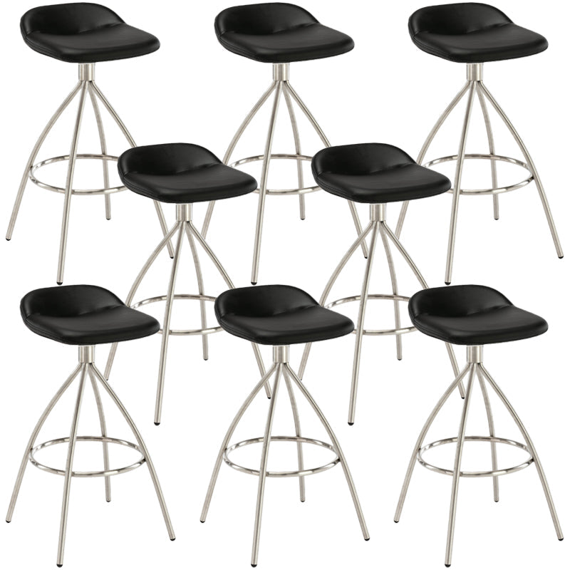 Hedendaagse stijl Faux Leather Bar Stool Low Back Teller Bar Stool voor thuis