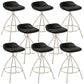 Hedendaagse stijl Faux Leather Bar Stool Low Back Teller Bar Stool voor thuis