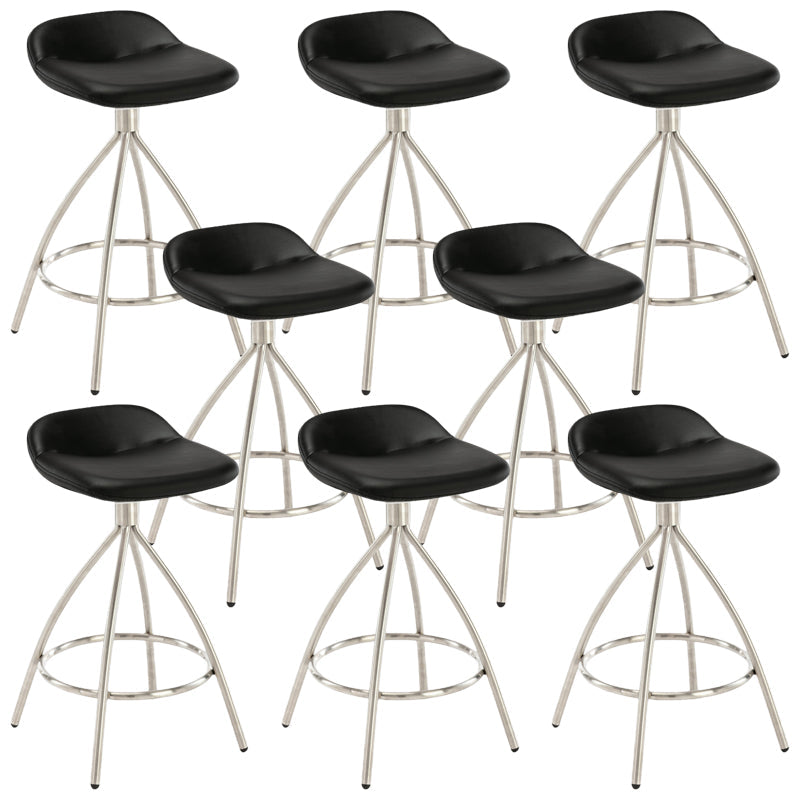Hedendaagse stijl Faux Leather Bar Stool Low Back Teller Bar Stool voor thuis