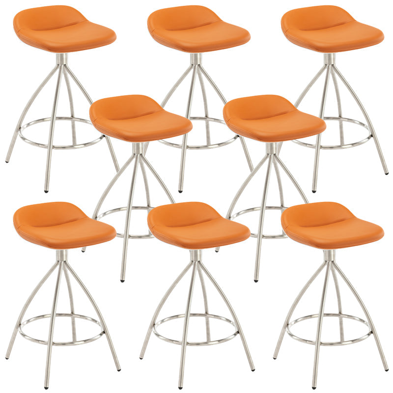 Hedendaagse stijl Faux Leather Bar Stool Low Back Teller Bar Stool voor thuis