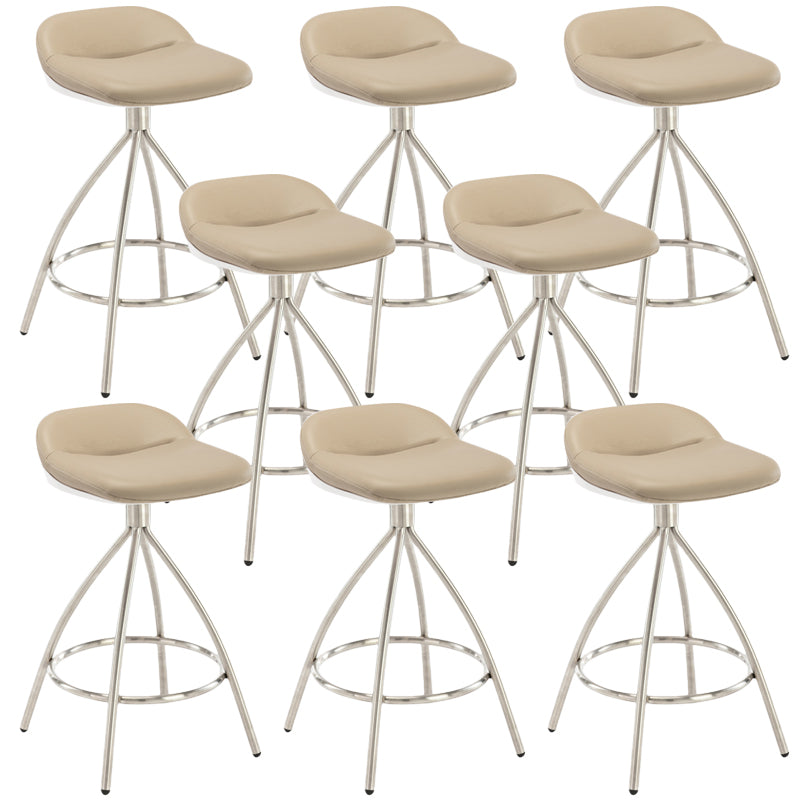 Hedendaagse stijl Faux Leather Bar Stool Low Back Teller Bar Stool voor thuis