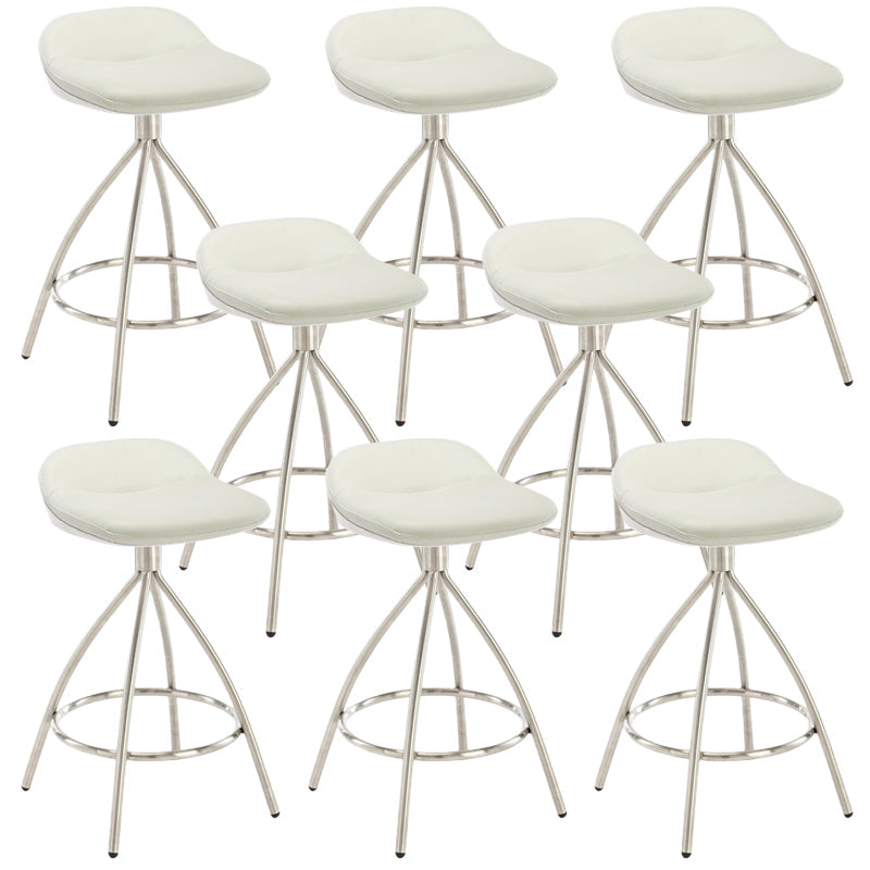 Hedendaagse stijl Faux Leather Bar Stool Low Back Teller Bar Stool voor thuis