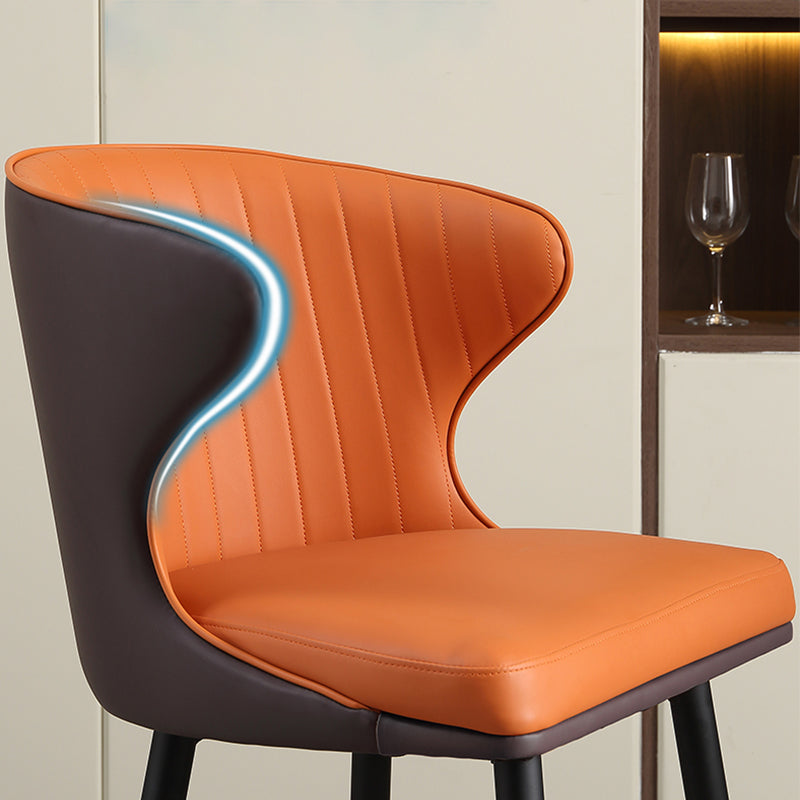 Sgabello da bar con barra bassa con sgabello da baiassa in fux in fux moderno per cucina