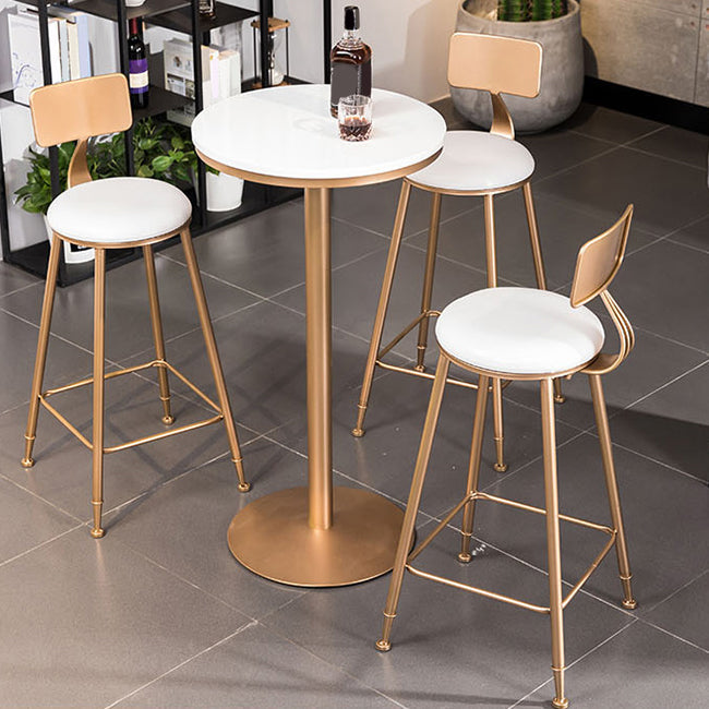 Faux Leather Dining Stools Low Back Bar Stools with Metal Base Clearhalo 'Bar Furniture' 'Bar Stools' 'bar_stools' 'furn' 'furn_bar_stools' 'Furniture' 'Kitchen & Dining Furniture' 6961957