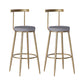 Faux Leather Dining Stools Low Back Bar Stools with Metal Base Gray 2 Piece Set Clearhalo 'Bar Furniture' 'Bar Stools' 'bar_stools' 'furn' 'furn_bar_stools' 'Furniture' 'Kitchen & Dining Furniture' 6961961