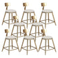 Faux Leather Dining Stools Low Back Bar Stools with Metal Base White 8 Piece Set Short Stool(18"H) Clearhalo 'Bar Furniture' 'Bar Stools' 'bar_stools' 'furn' 'furn_bar_stools' 'Furniture' 'Kitchen & Dining Furniture' 6961972
