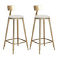 Faux Leather Dining Stools Low Back Bar Stools with Metal Base White 2 Piece Set Clearhalo 'Bar Furniture' 'Bar Stools' 'bar_stools' 'furn' 'furn_bar_stools' 'Furniture' 'Kitchen & Dining Furniture' 6961974