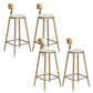 Faux Leather Dining Stools Low Back Bar Stools with Metal Base White 4 Piece Set Clearhalo 'Bar Furniture' 'Bar Stools' 'bar_stools' 'furn' 'furn_bar_stools' 'Furniture' 'Kitchen & Dining Furniture' 6961975