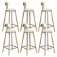 Faux Leather Dining Stools Low Back Bar Stools with Metal Base White 6 Piece Set Clearhalo 'Bar Furniture' 'Bar Stools' 'bar_stools' 'furn' 'furn_bar_stools' 'Furniture' 'Kitchen & Dining Furniture' 6961976