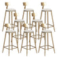 Faux Leather Dining Stools Low Back Bar Stools with Metal Base White 8 Piece Set Clearhalo 'Bar Furniture' 'Bar Stools' 'bar_stools' 'furn' 'furn_bar_stools' 'Furniture' 'Kitchen & Dining Furniture' 6961977