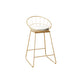 Faux Leather Dining Stools Low Back Bar Stools with Metal Base Beige 1 Piece Counter Stool(26"H) Clearhalo 'Bar Furniture' 'Bar Stools' 'bar_stools' 'furn' 'furn_bar_stools' 'Furniture' 'Kitchen & Dining Furniture' 6961983
