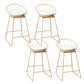 Faux Leather Dining Stools Low Back Bar Stools with Metal Base Beige 4 Piece Set Counter Stool(26"H) Clearhalo 'Bar Furniture' 'Bar Stools' 'bar_stools' 'furn' 'furn_bar_stools' 'Furniture' 'Kitchen & Dining Furniture' 6961985