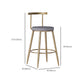 Faux Leather Dining Stools Low Back Bar Stools with Metal Base Clearhalo 'Bar Furniture' 'Bar Stools' 'bar_stools' 'furn' 'furn_bar_stools' 'Furniture' 'Kitchen & Dining Furniture' 6961995