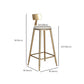 Faux Leather Dining Stools Low Back Bar Stools with Metal Base Clearhalo 'Bar Furniture' 'Bar Stools' 'bar_stools' 'furn' 'furn_bar_stools' 'Furniture' 'Kitchen & Dining Furniture' 6961996