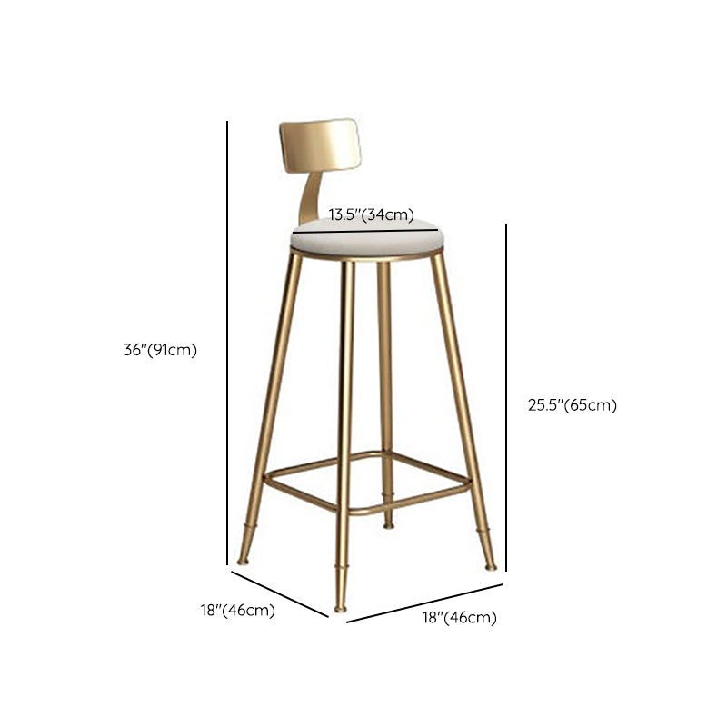 Faux Leather Dining Stools Low Back Bar Stools with Metal Base Clearhalo 'Bar Furniture' 'Bar Stools' 'bar_stools' 'furn' 'furn_bar_stools' 'Furniture' 'Kitchen & Dining Furniture' 6961996