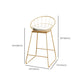 Faux Leather Dining Stools Low Back Bar Stools with Metal Base Clearhalo 'Bar Furniture' 'Bar Stools' 'bar_stools' 'furn' 'furn_bar_stools' 'Furniture' 'Kitchen & Dining Furniture' 6961997