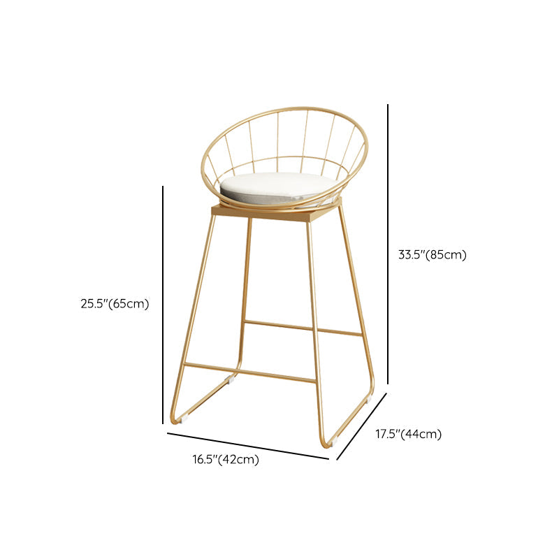 Faux Leather Dining Stools Low Back Bar Stools with Metal Base Clearhalo 'Bar Furniture' 'Bar Stools' 'bar_stools' 'furn' 'furn_bar_stools' 'Furniture' 'Kitchen & Dining Furniture' 6961997